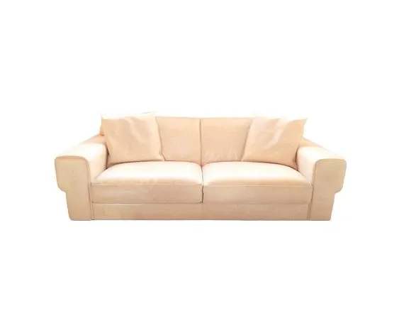 Hamilton sofa in leather (beige), Baxter 3