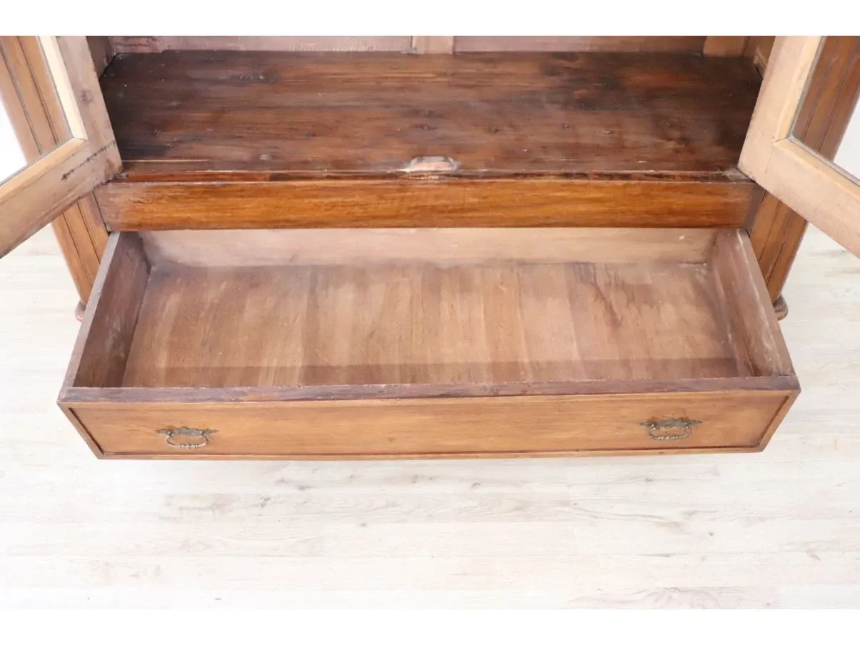 Vintage showcase in walnut wood ('800), 7