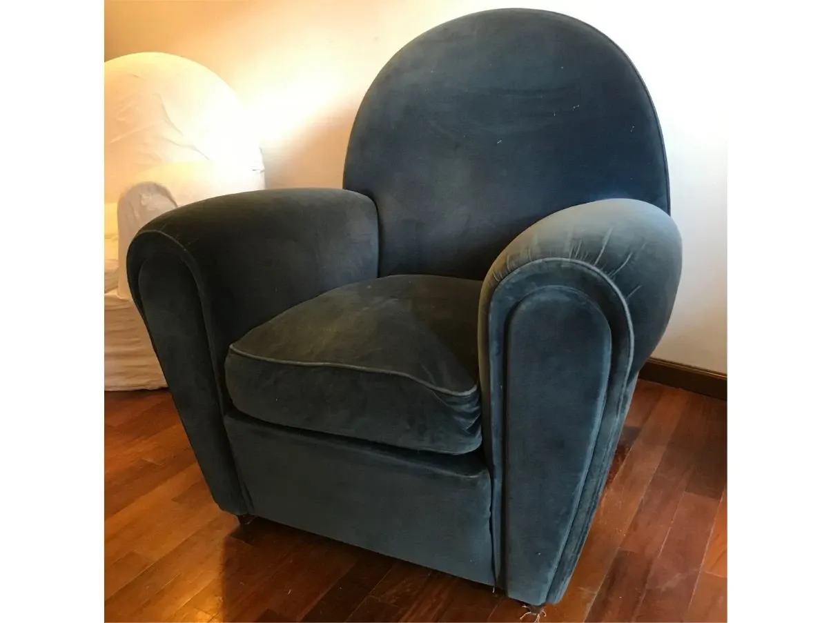 Set 2 poltrone Vanity Fair in velluto, Poltrona Frau 3