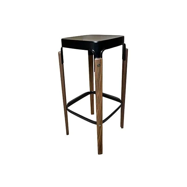 Steelwood bar stool in steel and wood, Magis image