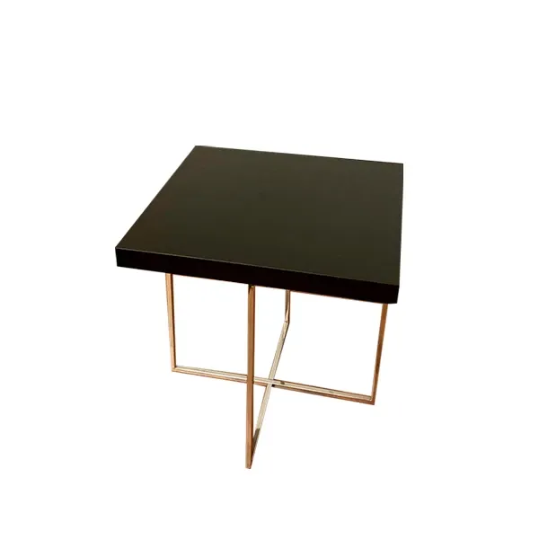 Yard square coffee table in steel and wengè wood, Poliform image