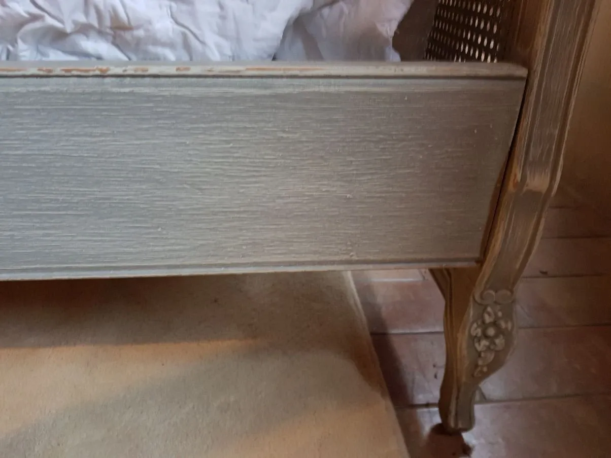 Vintage wooden double bed 8