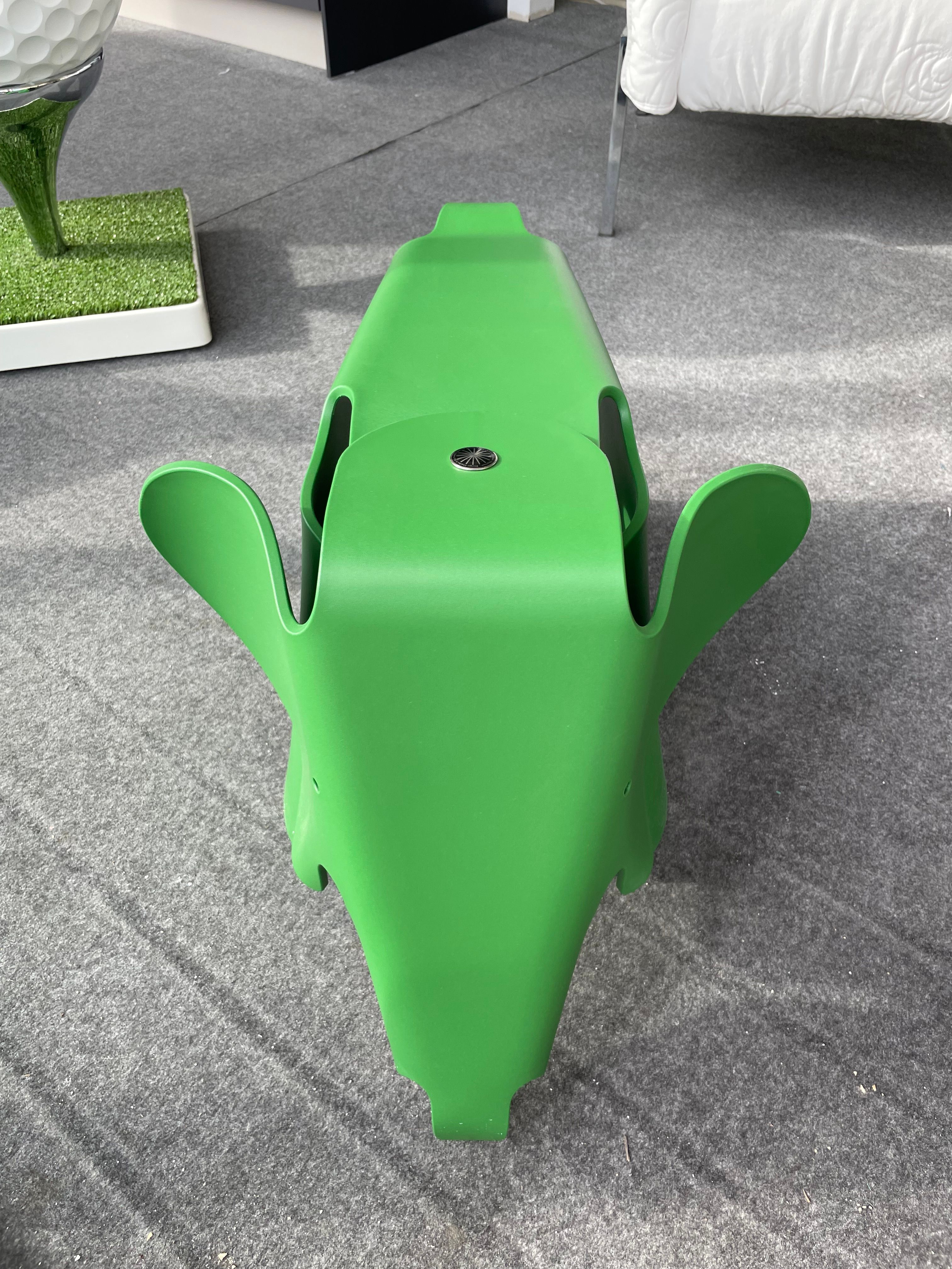 Eames Elephant Green Stool by Charles and Ray Eames Front