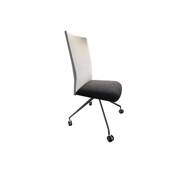 Kinesit swivel office chair in fabric (white), Arper image