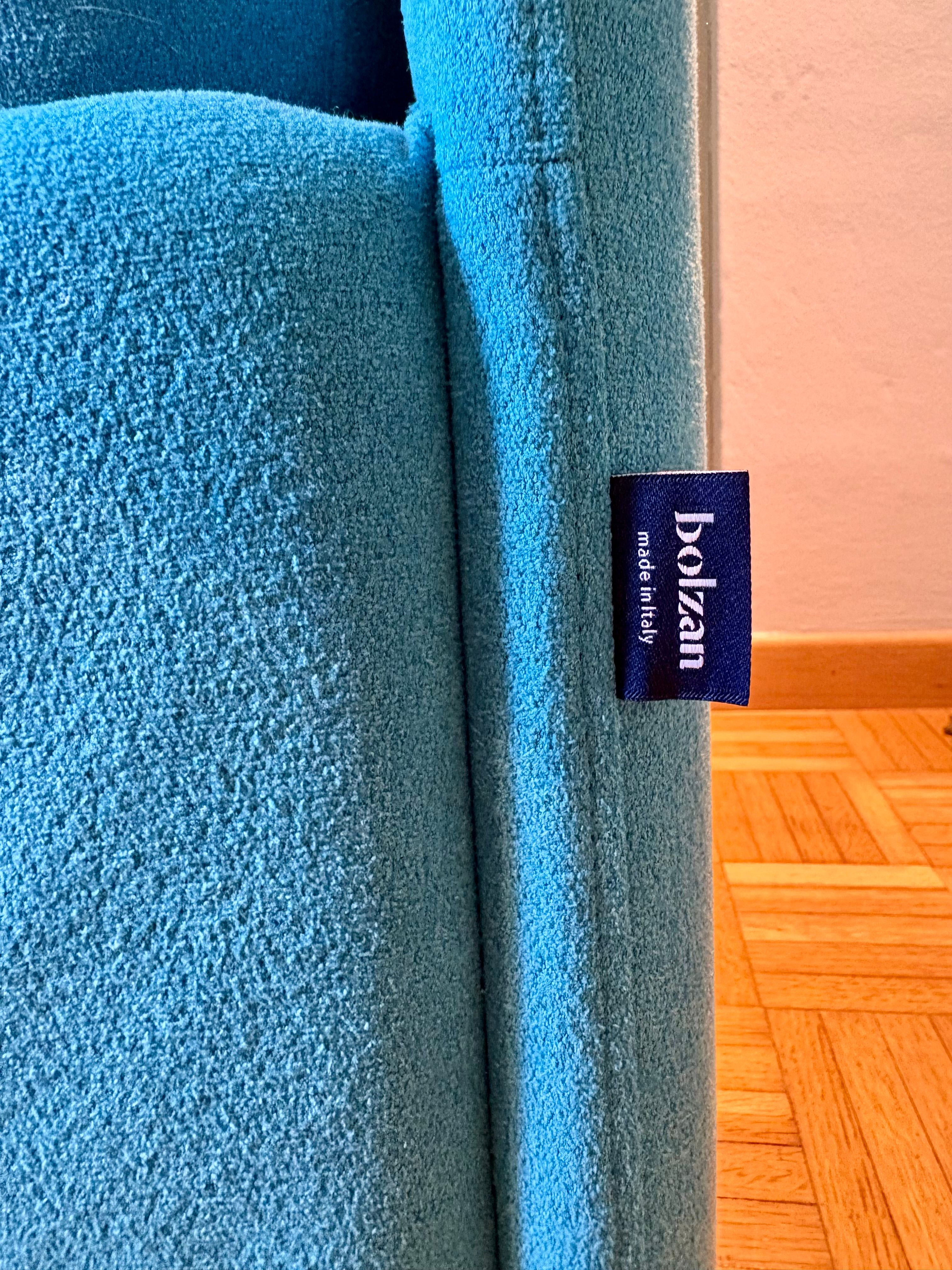 Bolzan Single Bed in Blue Fabric Brand