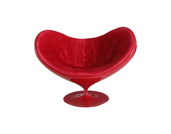 Love armchair in the shape of a heart (red), Giovannetti image