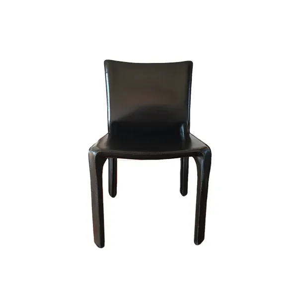 Cab icon chair by Mario Bellini in leather (black), Cassina image