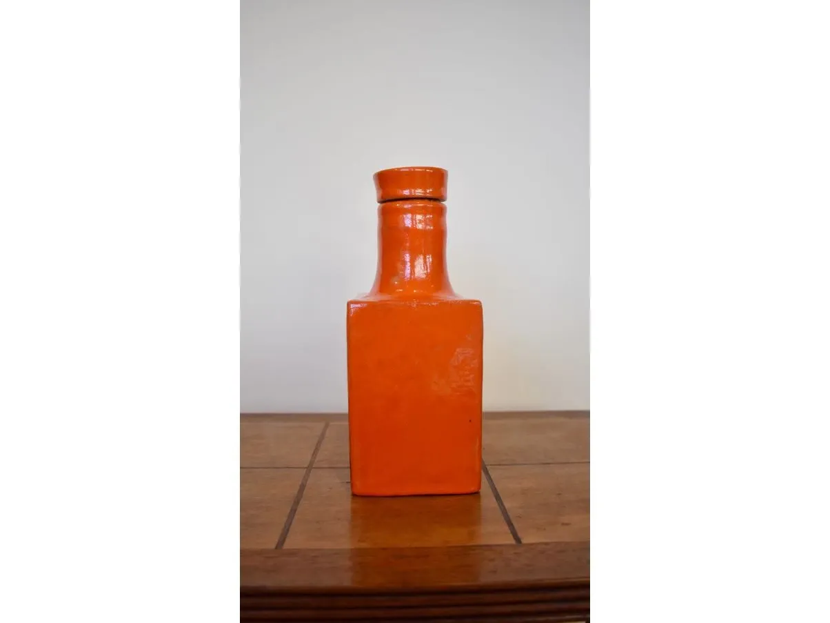 Vintage multicolor ceramic vase (1960s) 3