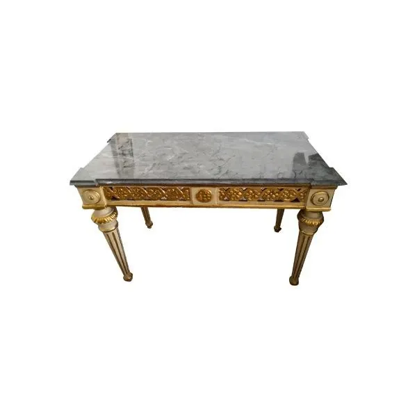 Consolle vintage in oro e marmo ('800), image