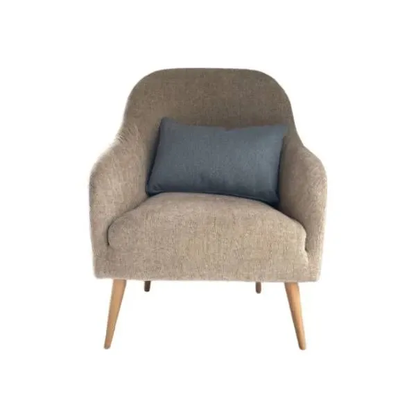 Adda armchair in beige fabric, Le Comfort image