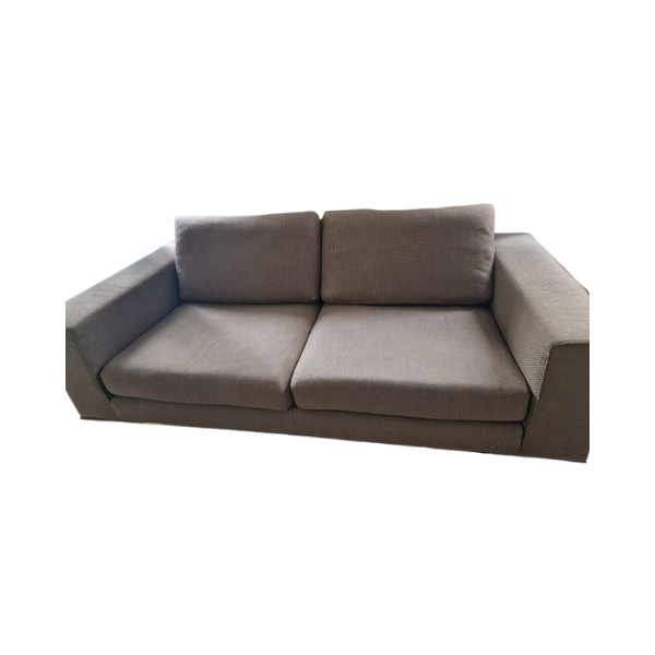 Divano 3 posti rivestito in tessuto (marrone/beige), Minotti image
