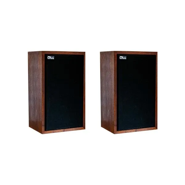 Set of 2 vintage Model L wooden speakers (1970s), Ohm image