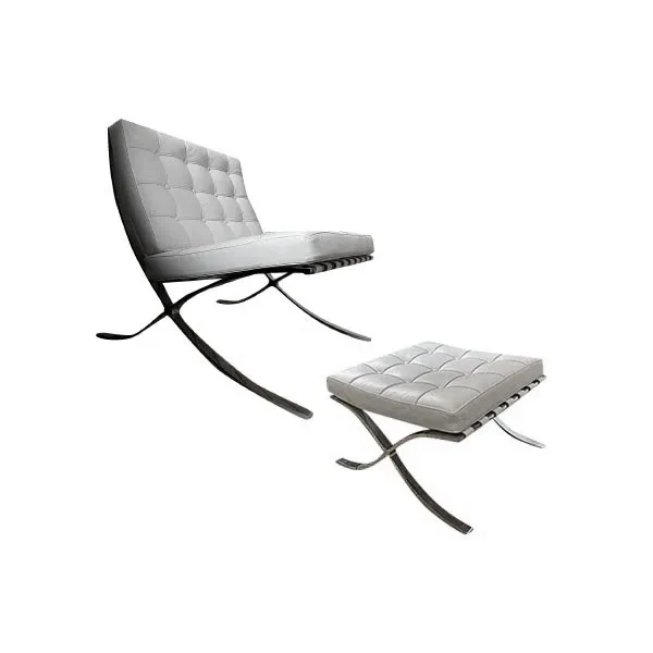 Barcelona armchair and ottoman set by Mies van der Rohe, Alivar image