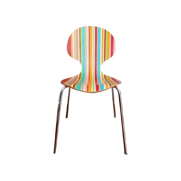 Sedia Stripes in legno curvato (multicolore), Creativando image