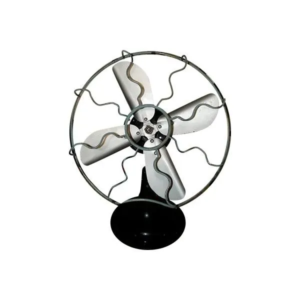 Vintage cast iron and soft iron fan (1920s), Marelli Milano image
