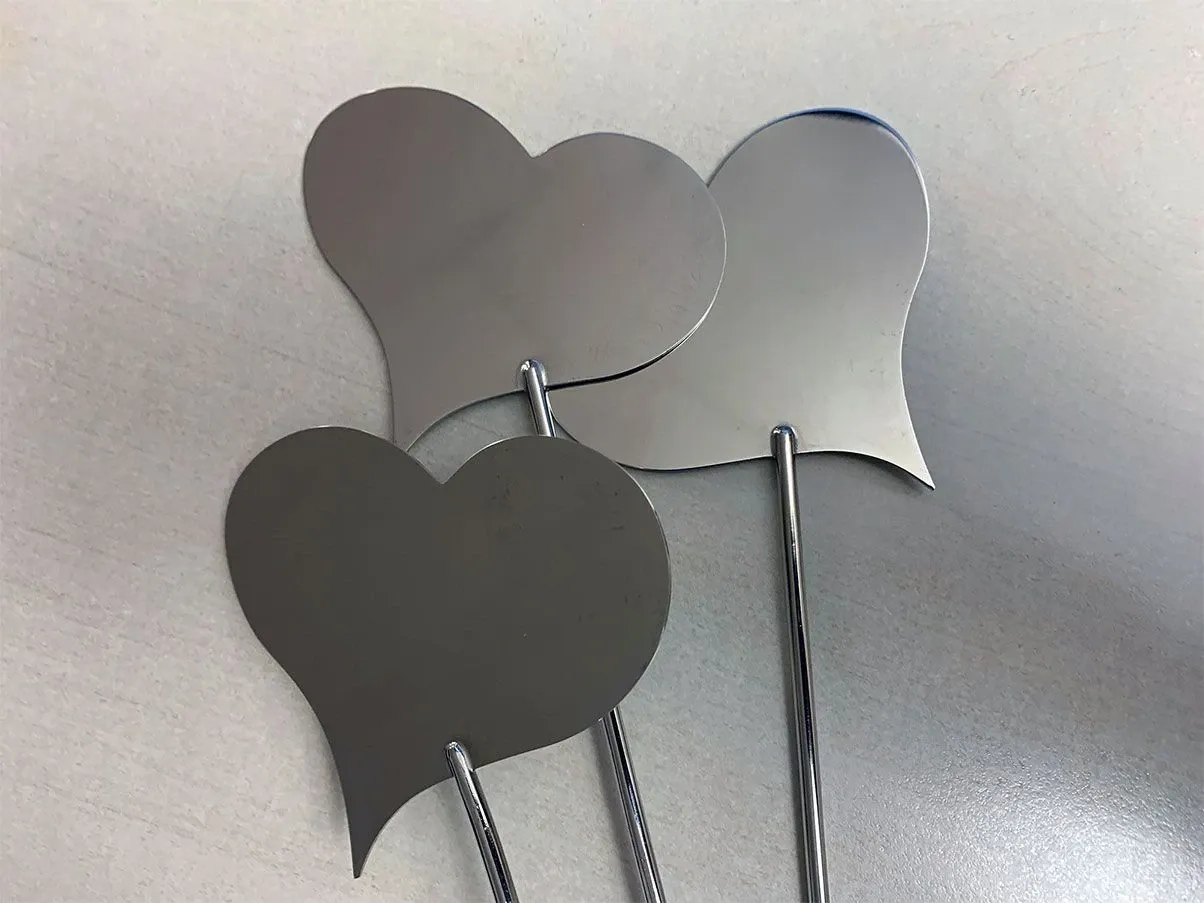 Set 3 accessori decorativi a forma di cuore in ottone, Mesa 4