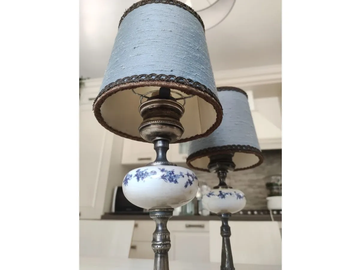 Lampada da tavolo vintage in porcellana,  2