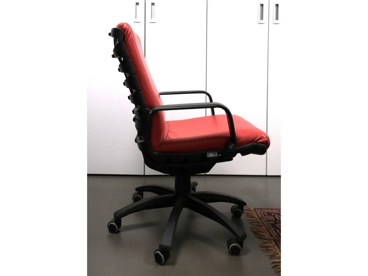 Antropovarius armchair in red leather, Poltrona Frau 1