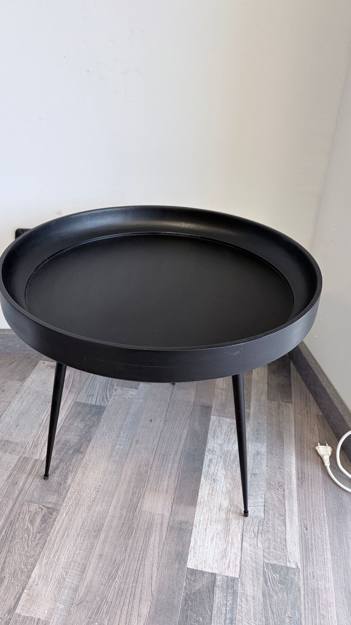 Tavolino rotondo Bowl in legno di mango Side