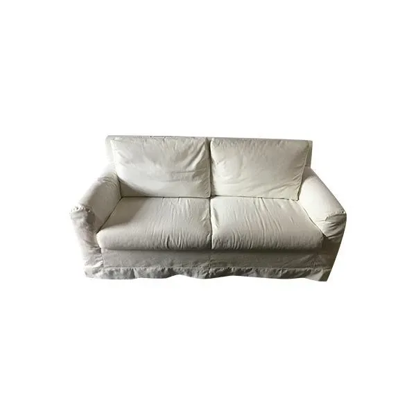 2 seater sofa in white cotton, Divani Living image