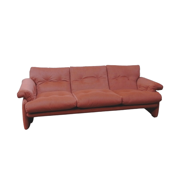 Coronado 3 seater sofa in orange by Tobia Scarpa (60s), B&B Italia image