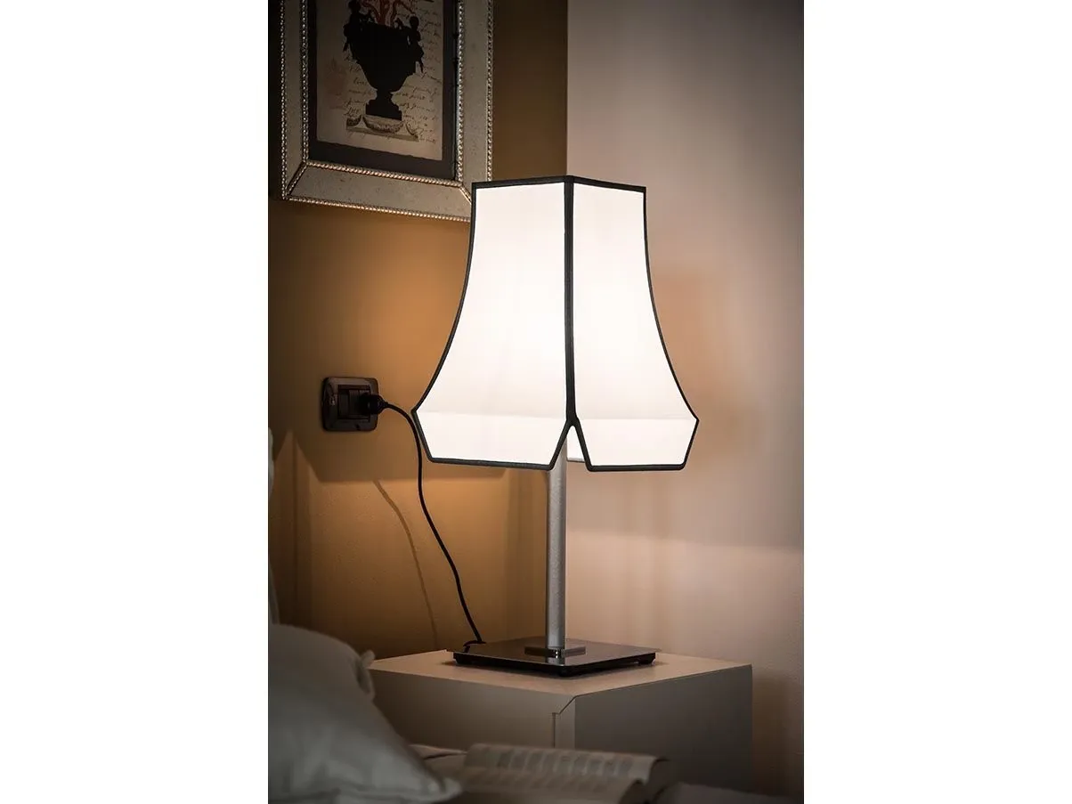 Lampada da tavolo Cloche TA New base cromata, Contardi 