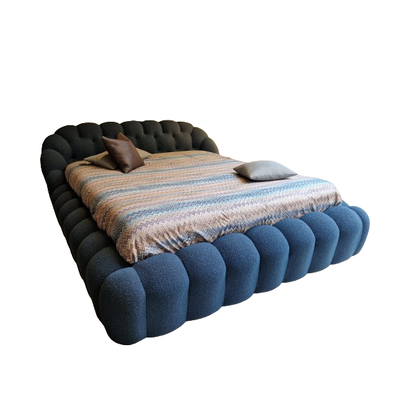 Bubble upholstered double bed, Roche Bobois image