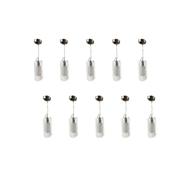 Set of 10 Kiska glass suspension lamps, Danese Milano image