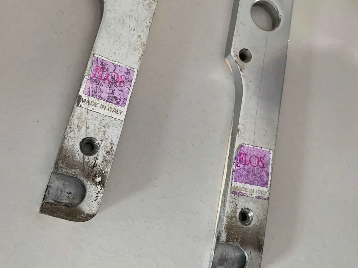 2er-Set Wandleuchten aus verchromtem Metall Foglio 7