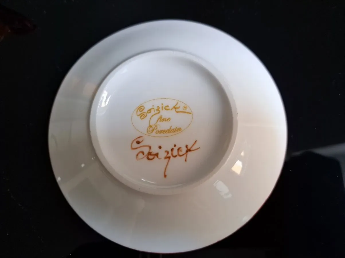 Set 2 tazzine da caffè con piattini e cucchiaini, Limoges 1