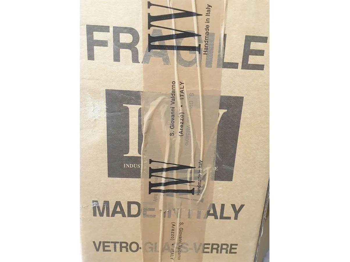 Set of 6 Diamantè centerpieces in transparent glass, IVV 5