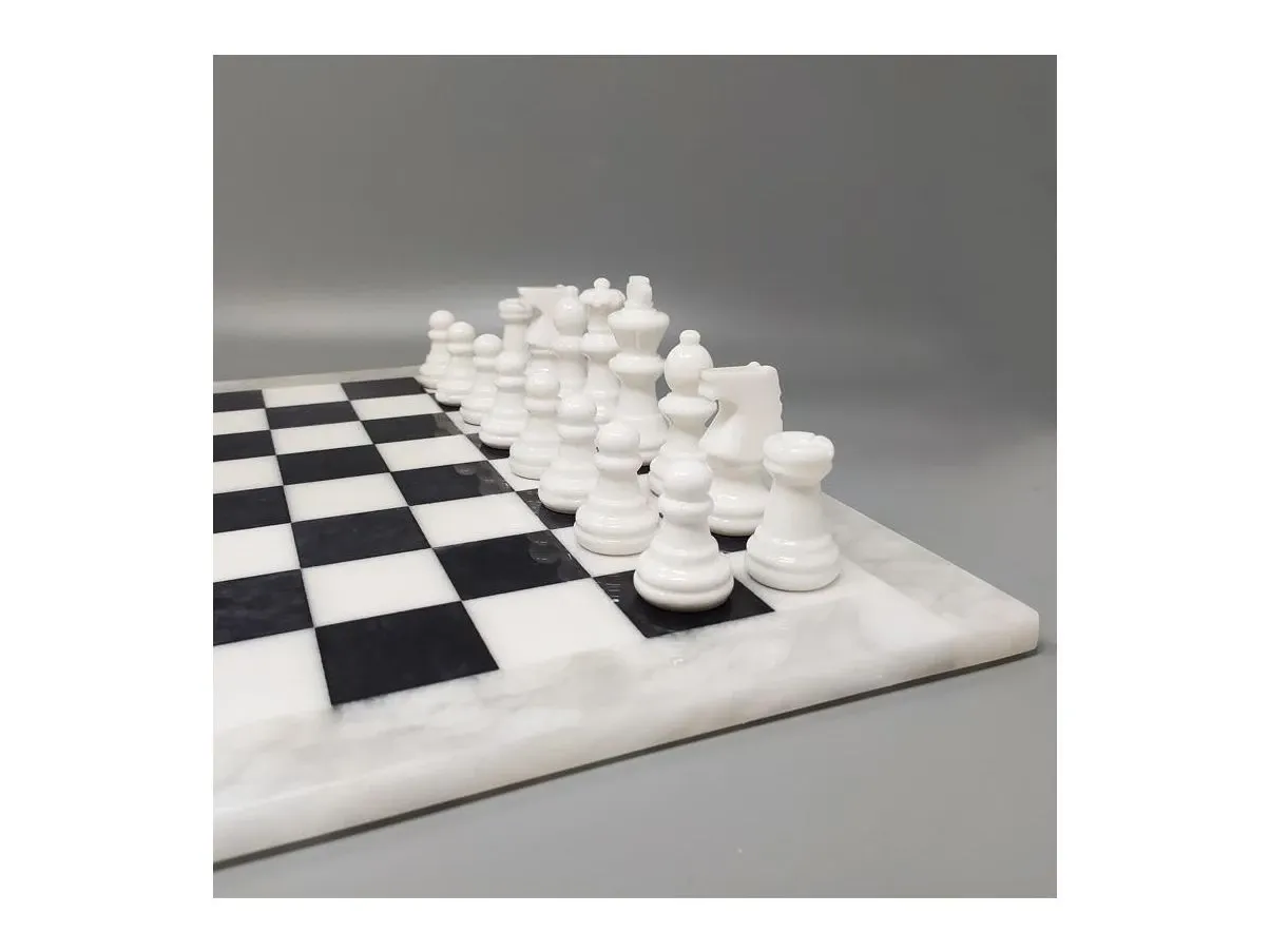 Set di scacchi bianco e nero vintage (anni'70) 3