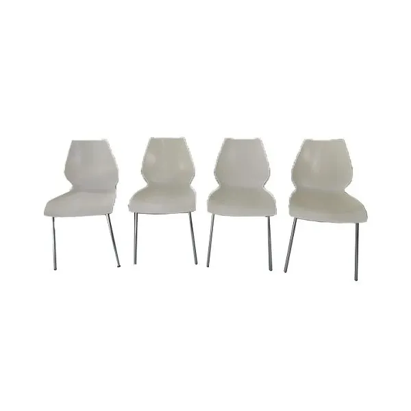 Set of 4 white Maui chairs, Kartell image