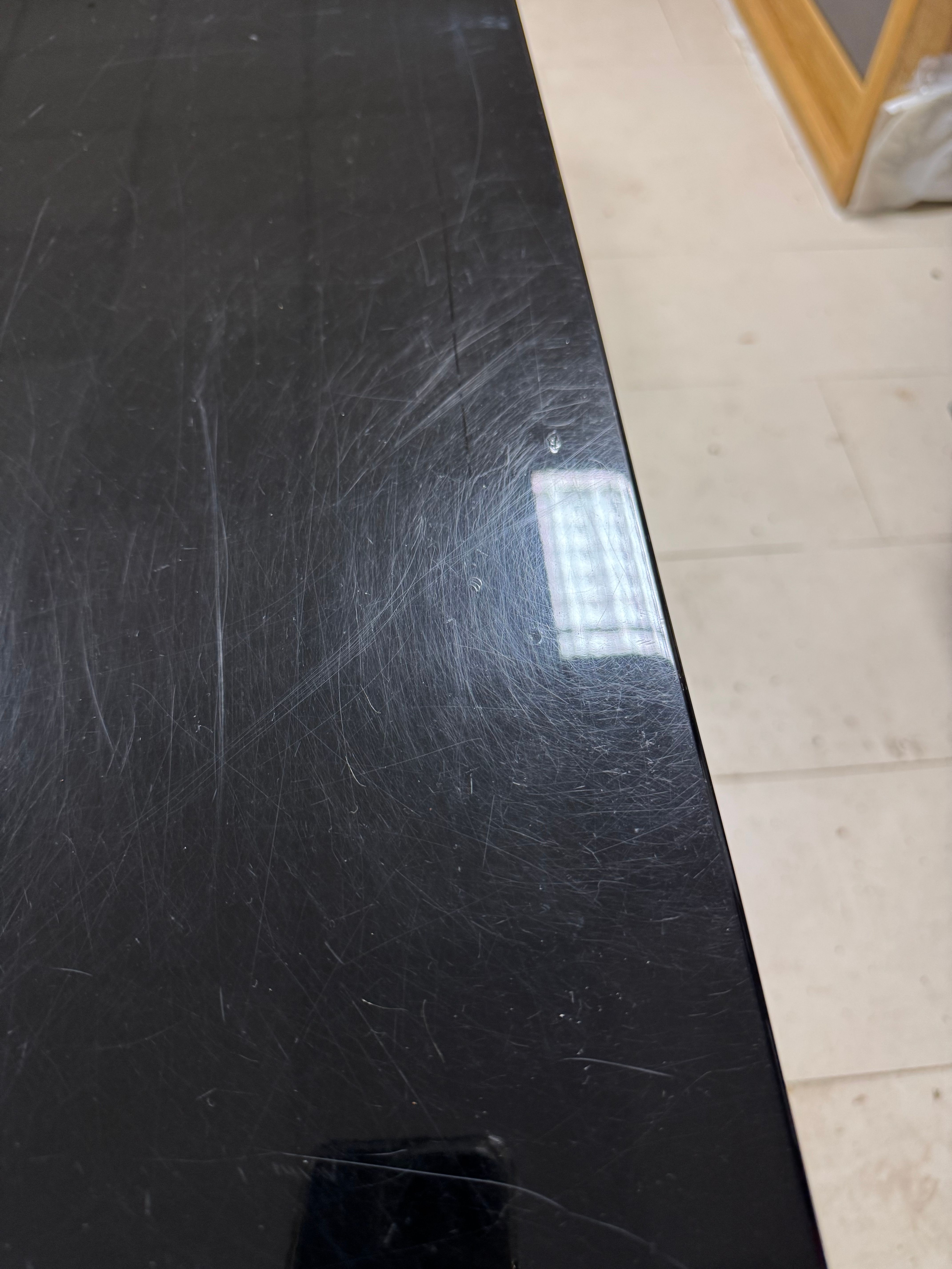 "Philippe Starck Black and Transparent Rectangular Dining Table Top Top" Optional7