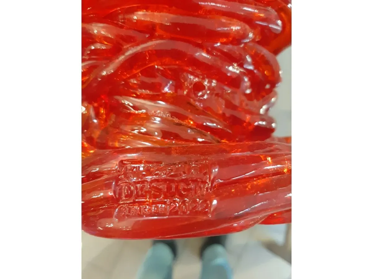 Vaso in resina rosso 1