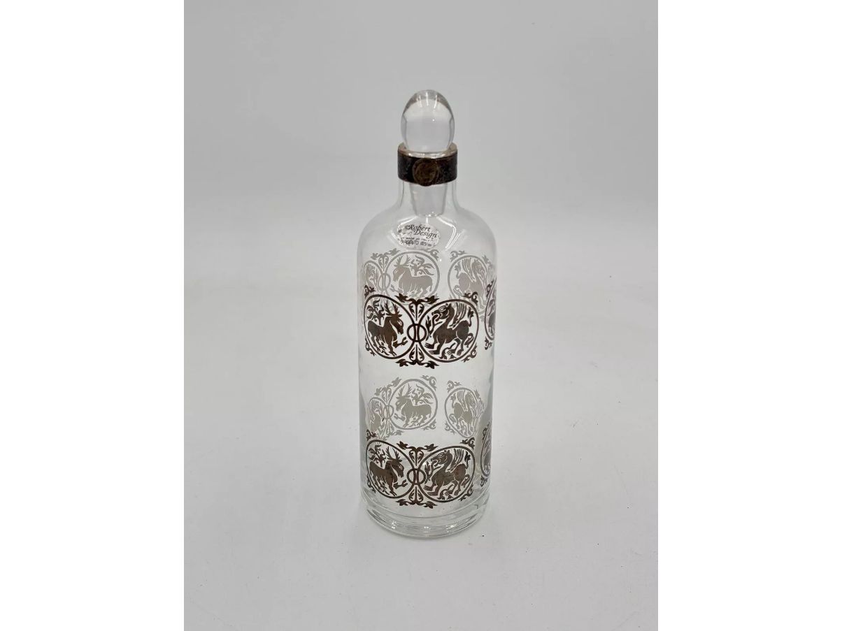Glass and silver Bicchielli bottle (60s), Front