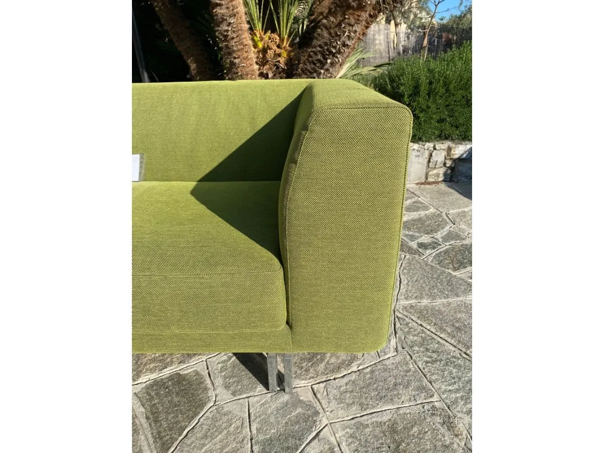 Divano Alexander 3 posti in tessuto verde, Mussi 10