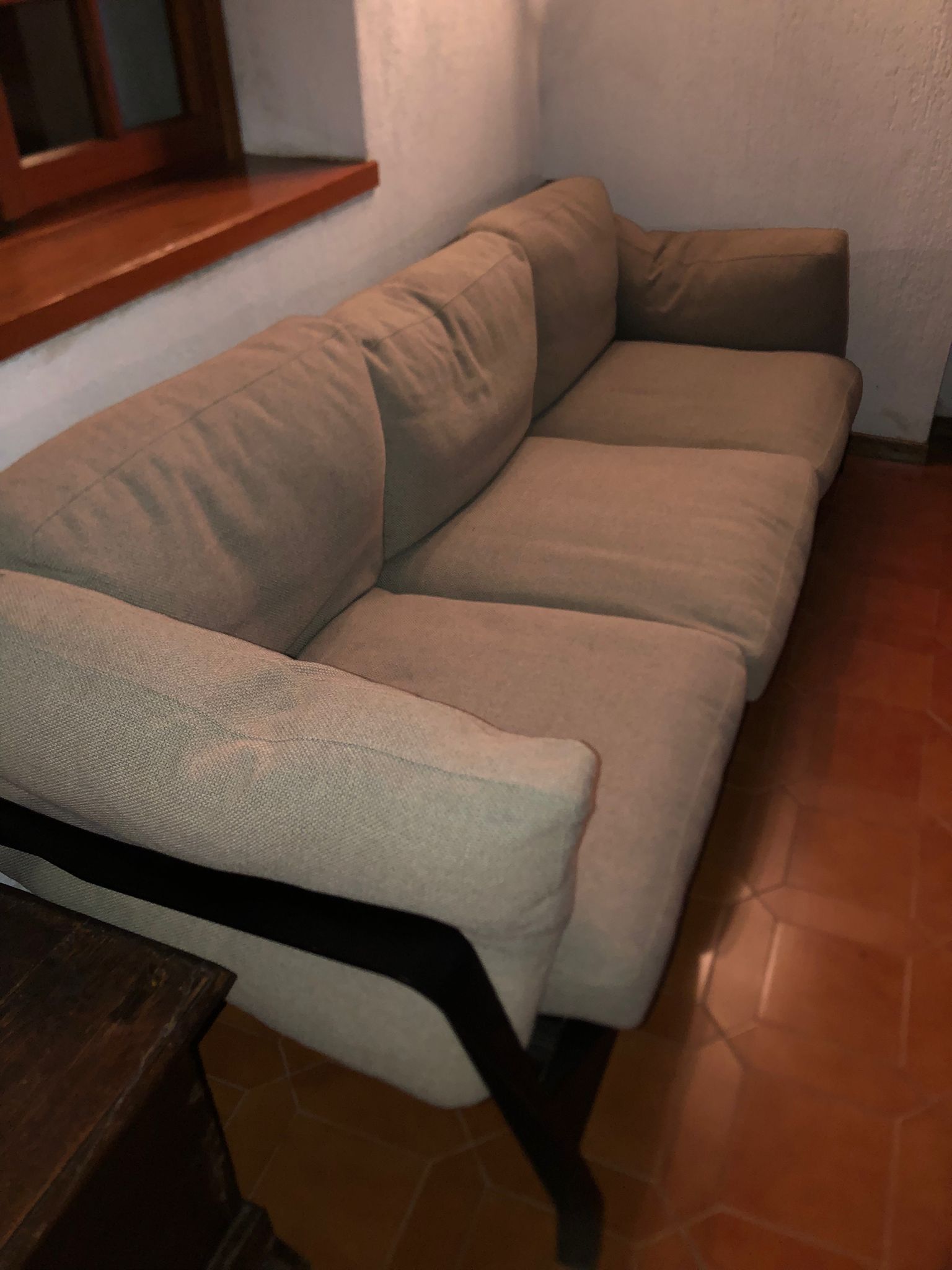 Divano 4 posti Eloro in legno e cuoio di Rodolfo Dordoni, Cassina  Side