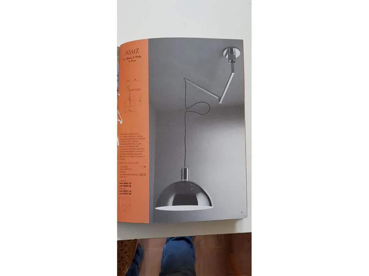 Lampada a sospensione AS 41 di Franco Albini, Sirrah 5