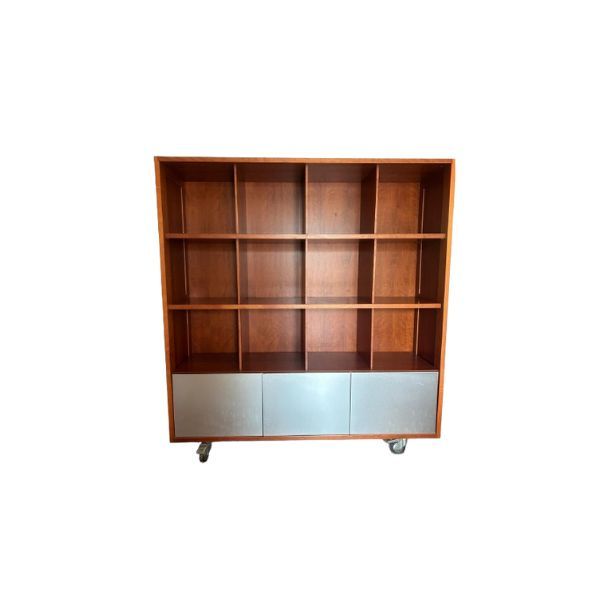 Shigeto solid wood floor bookcase by Vico Magistretti, De Padova image