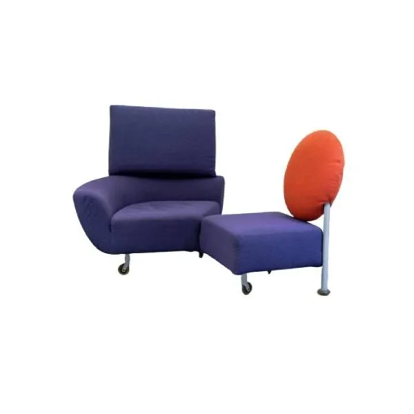 Armchair TopKapi in blue fabric by Francesco Binfarè, Cassina image