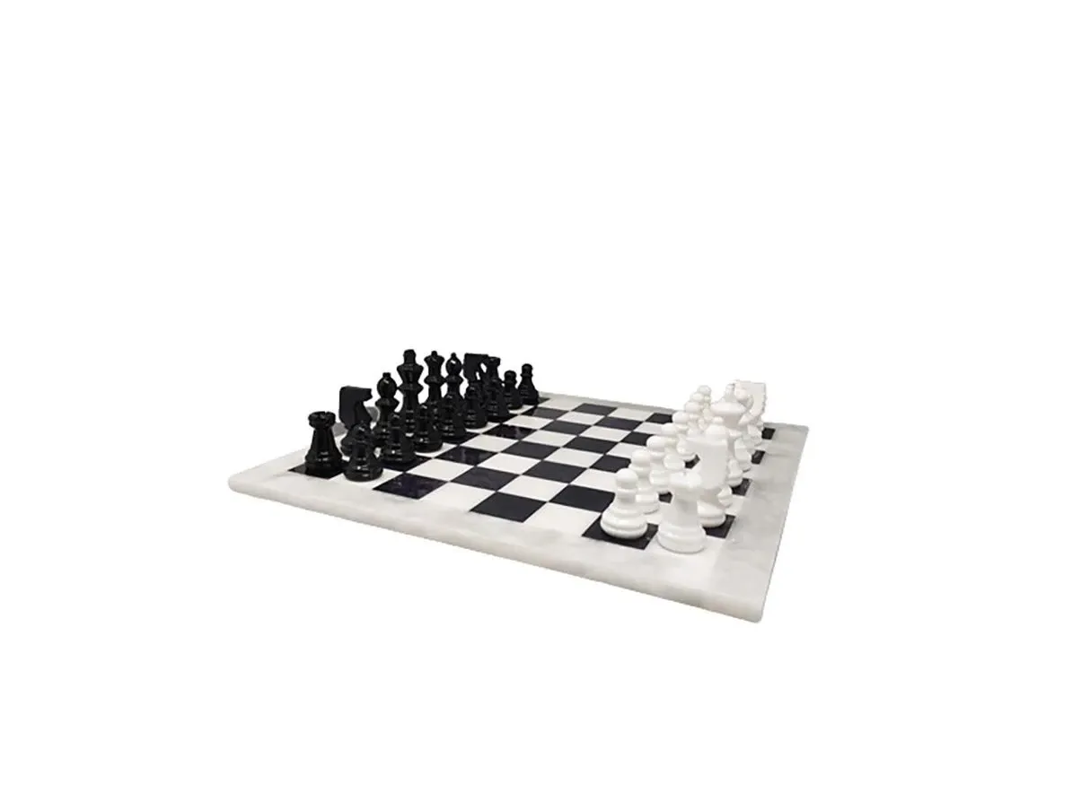 Vintage alabaster chessboard (1970s), image