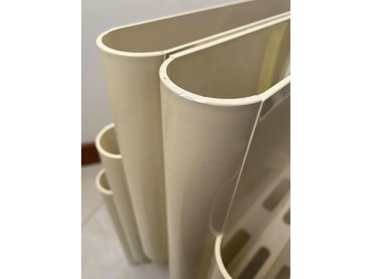 Portariviste vintage con 6 tasche (bianco), Kartell 2