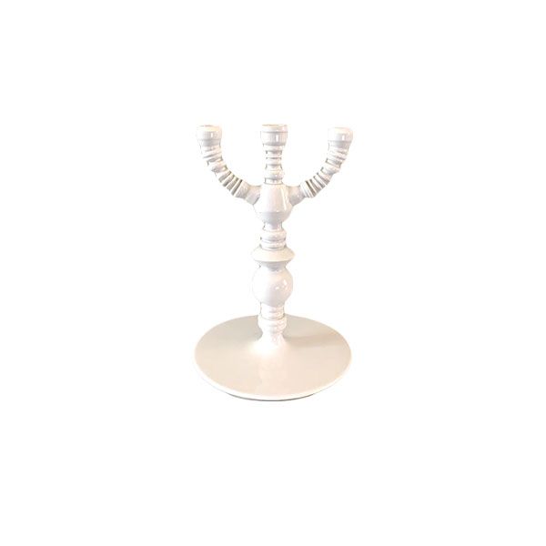 Spring candle holder in glazed ceramic (white), Bosa image
