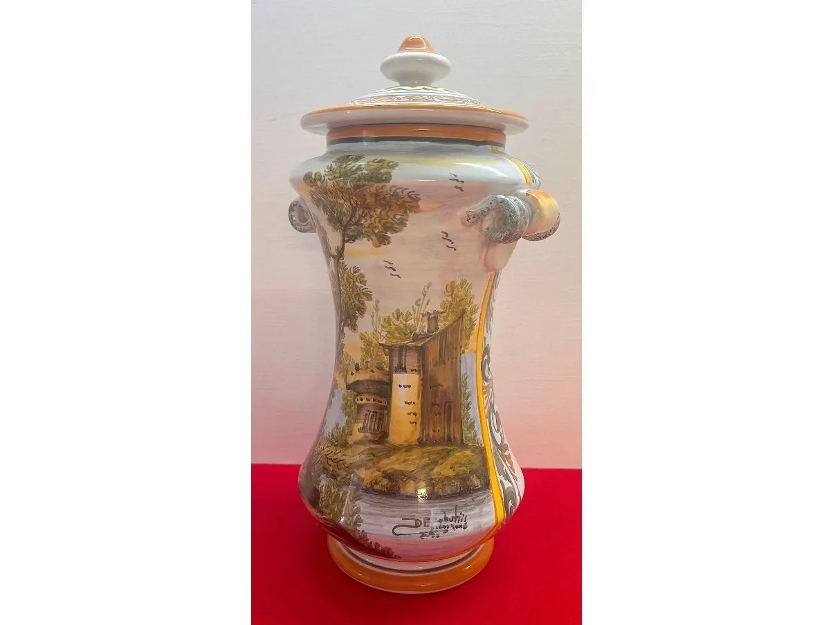 Set of 3 polychrome ceramic vases 3