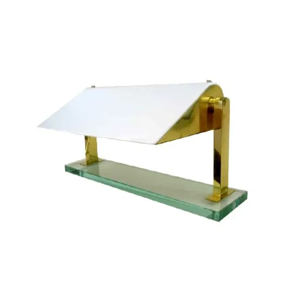 Desk lamp in glass and brass, FontanaArte image