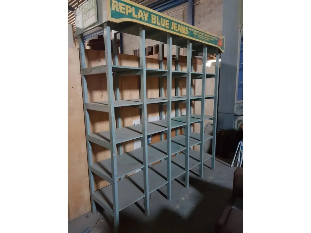 Mobile scaffale Replay vintage in legno (anni'70), 2