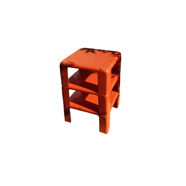 Tavolino Jolly colore arancio, Kartell