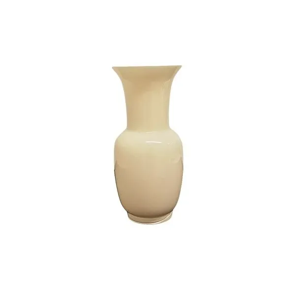 Vaso Opalino vetro soffiato e lavorato a mano (bianco) 1