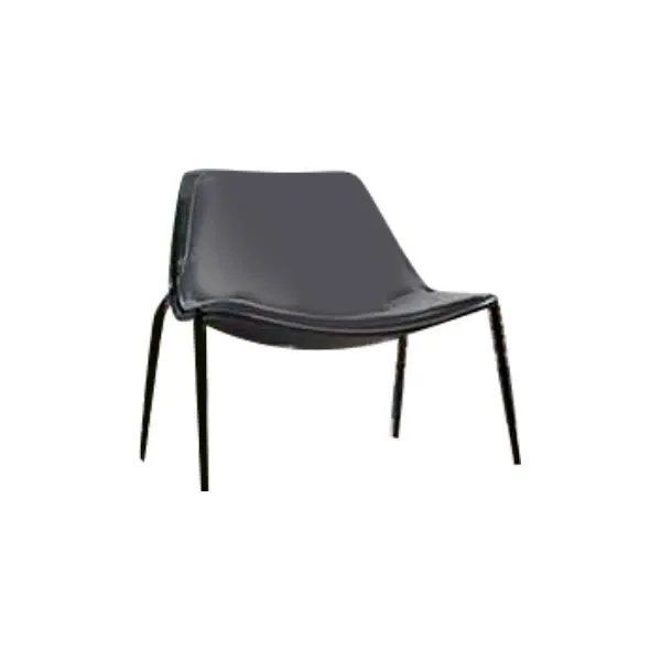 Round armchair with lounge cushion 